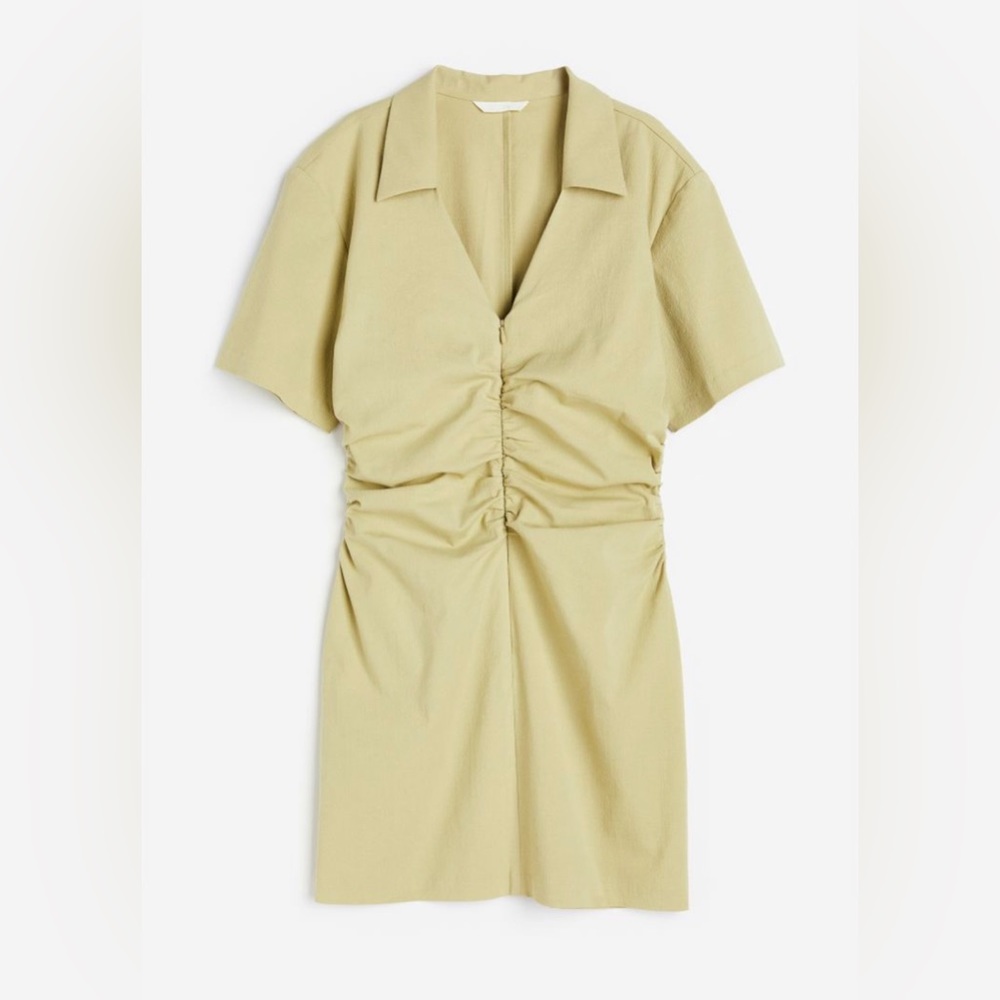 NWT H&M gathered shirt dress